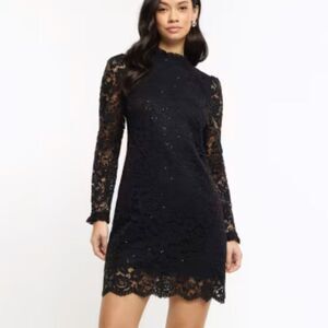 Truth & Fable black lace dress nwt